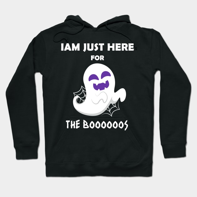 Halloween Funny Gift T-shirt Iam Here For The Boo Hoodie by Trendy_Designs